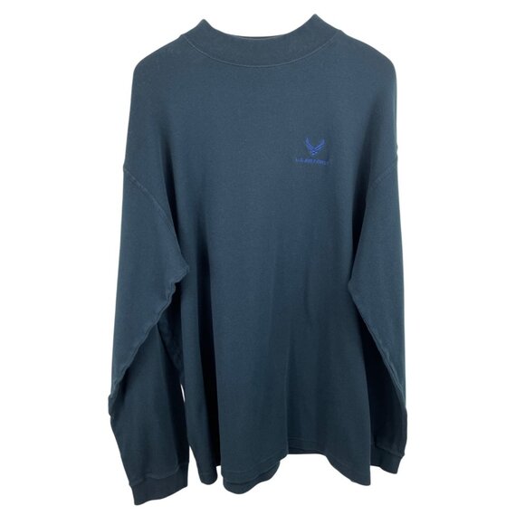 Ashworth USAF Embroidered Logo Mens Size XL Navy Blue Long Sleeve Shirt - Picture 1 of 7